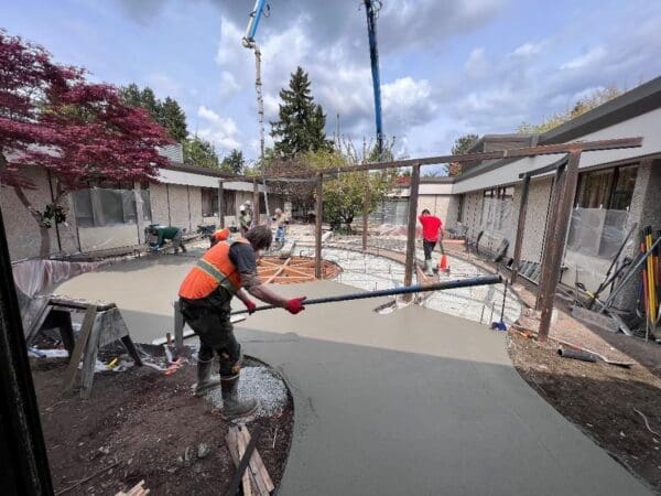 Pouring the concrete (May 2022)