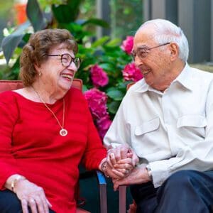 Couple laughing with each other